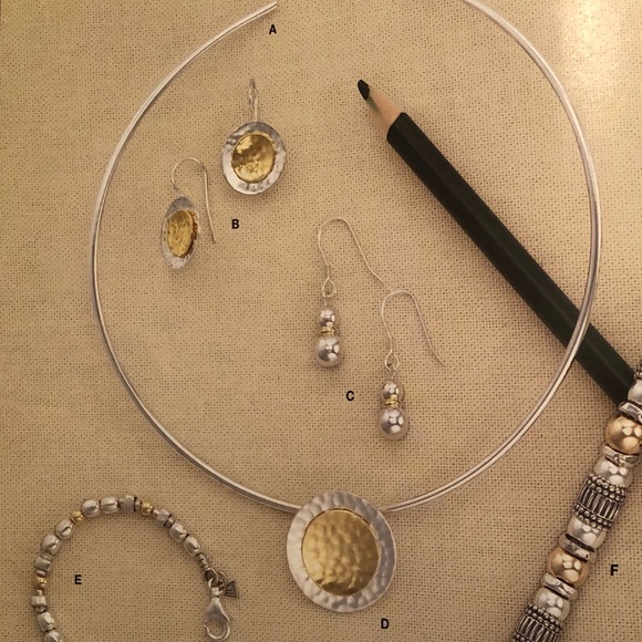 Rare Silpada Sterling Silver 14K Gold Plated Round Disc Earrings W1367 - Picture 11 of 14